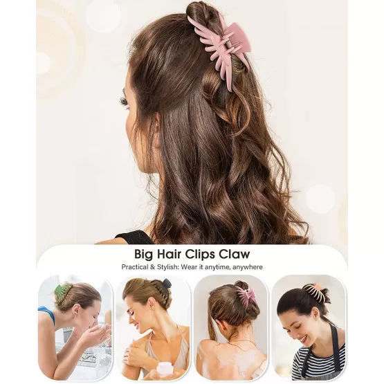 KAPSING Retro-Haarspange – Großes 4er-Set, Lässiger Haarschmuck Für Damen