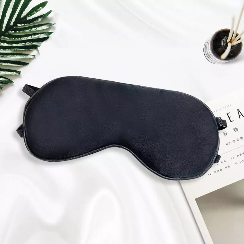 FRESHME Satin Schlafmaske 2er Set – Weich, Verstellbar, Doppelseitig Dunkelviolett/Schwarz & Schwarz