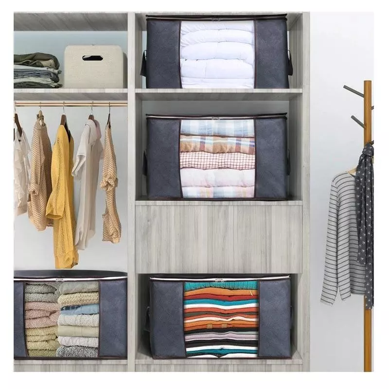 INF Aufbewahrungsbox für Bettwäsche, Decken, Kleidung 60x43x35 cm