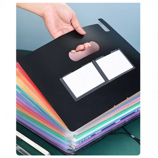 2024 Dokumenten-Organizer-Folio Mit Taschen – Für A4 & Wichtige Unterlagen, In Pink, Blau, Gelb