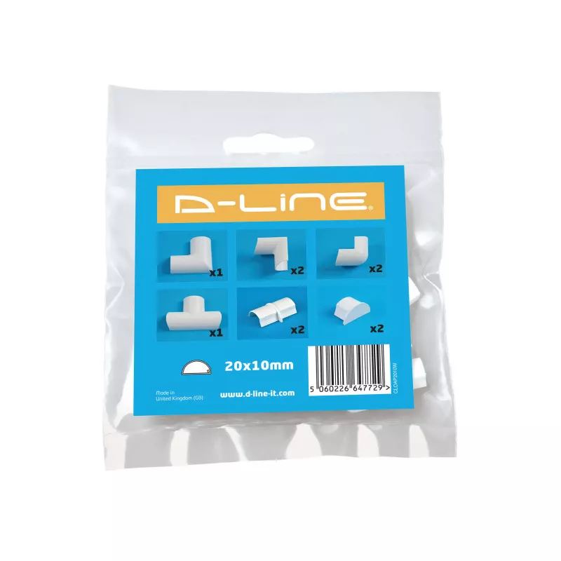 INF D-LINE Adapterkit 20x10mm Weiß