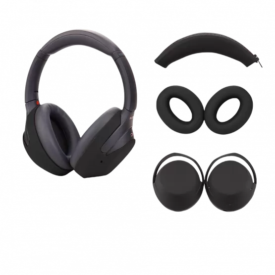 Ersatz Ohrpolster Für Sony WH-XB900N Kopfhörer - Weiches Proteinleder, 2 Stück, Schwarz