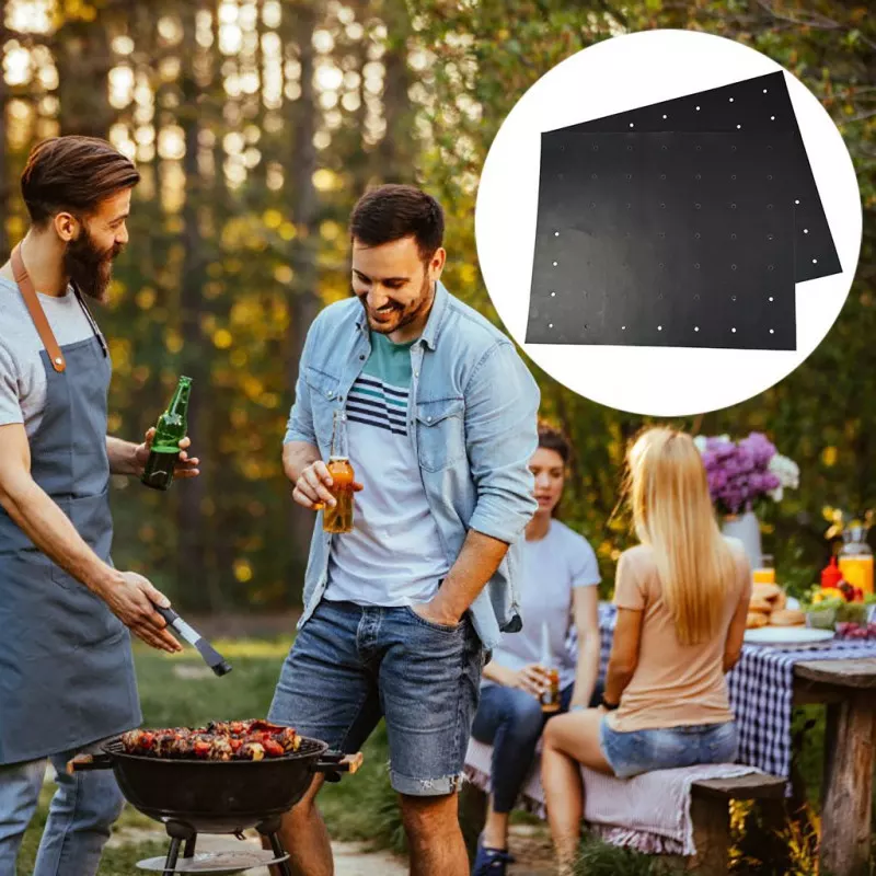 RiverRae Grillmatten – 5er Pack, Antihaftbeschichtet, Hitzebeständig Bis 260°C, Wiederverwendbar