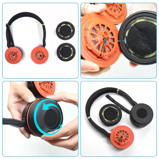 Ohrpolster für Jabra Evolve 75 / 75+ / 75 UC / 75MS