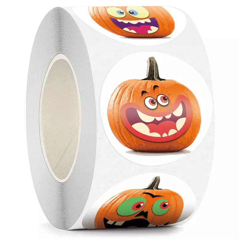 RIN Make A Jack-O-Lantern Aufkleber – 12 Blätter, Kürbis-Aufkleber Für Halloween