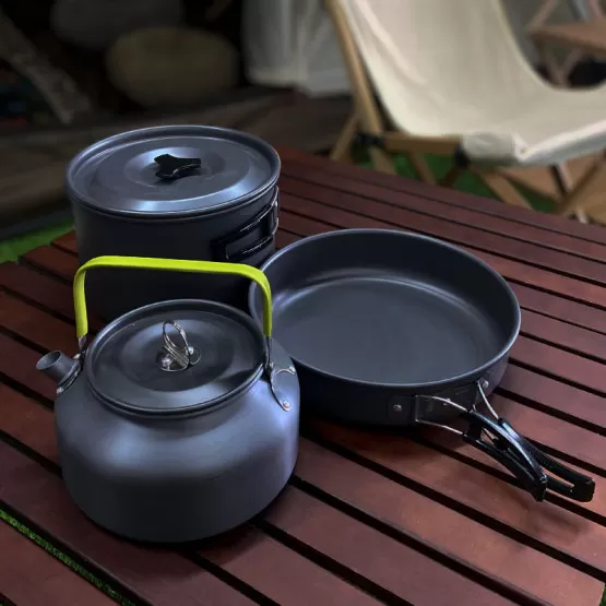 kochgeschirr camping Camping-Kochset 12-teilig