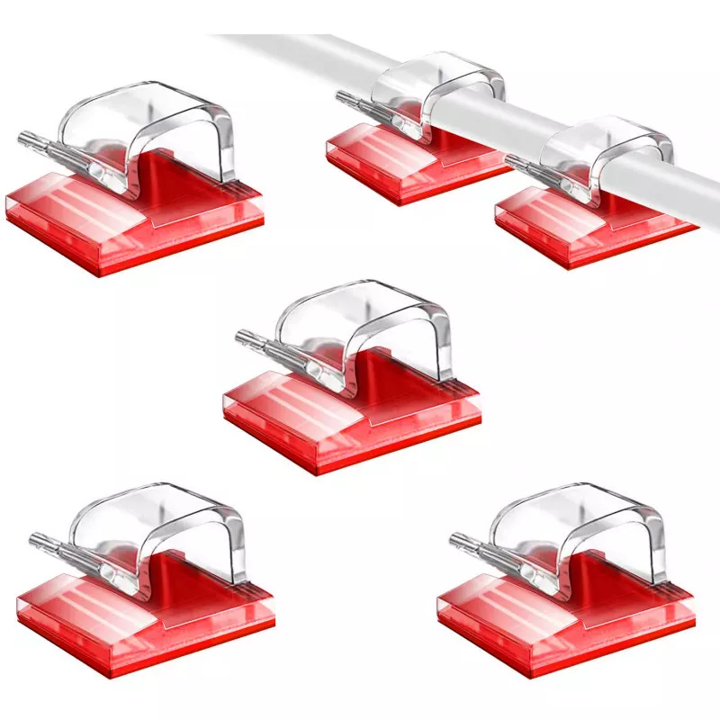 Kabelbinder Set – 50 Selbstklebende Kabelclips In 2 Größen + 100 Nylon-Kabelbinder