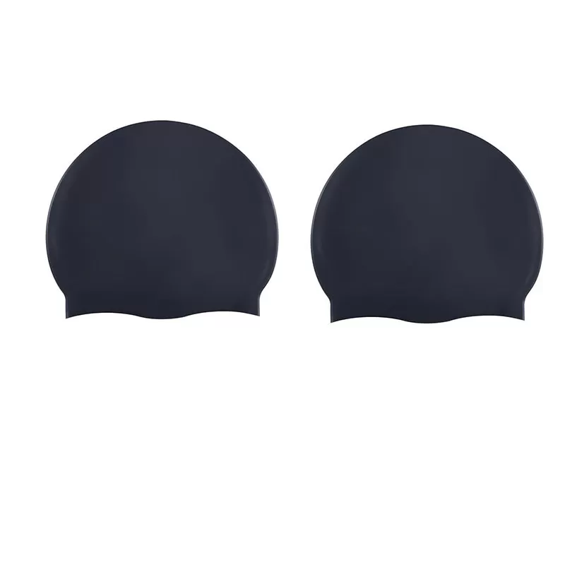 INF Silikon-Badekappen, 2er-Set Schwarz