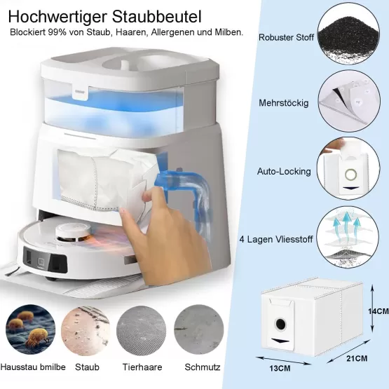 Kit 27 Accessori Di Ricambio Per Ecovacs Deebot T30 Omni / T30 Pro Omni – Spazzole, Filtri HEPA, Sacchetti Polvere E Panni, Colore Rosso