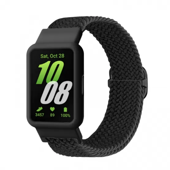 Samsung Galaxy Fit3 Gewebearmband color Schwarz