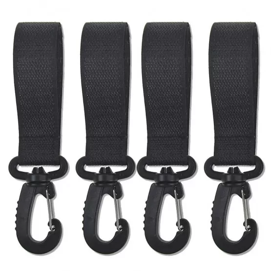 INF 4er-Set 360 Grad drehbare Klettverschluss-Haken fr Kinderwagen,