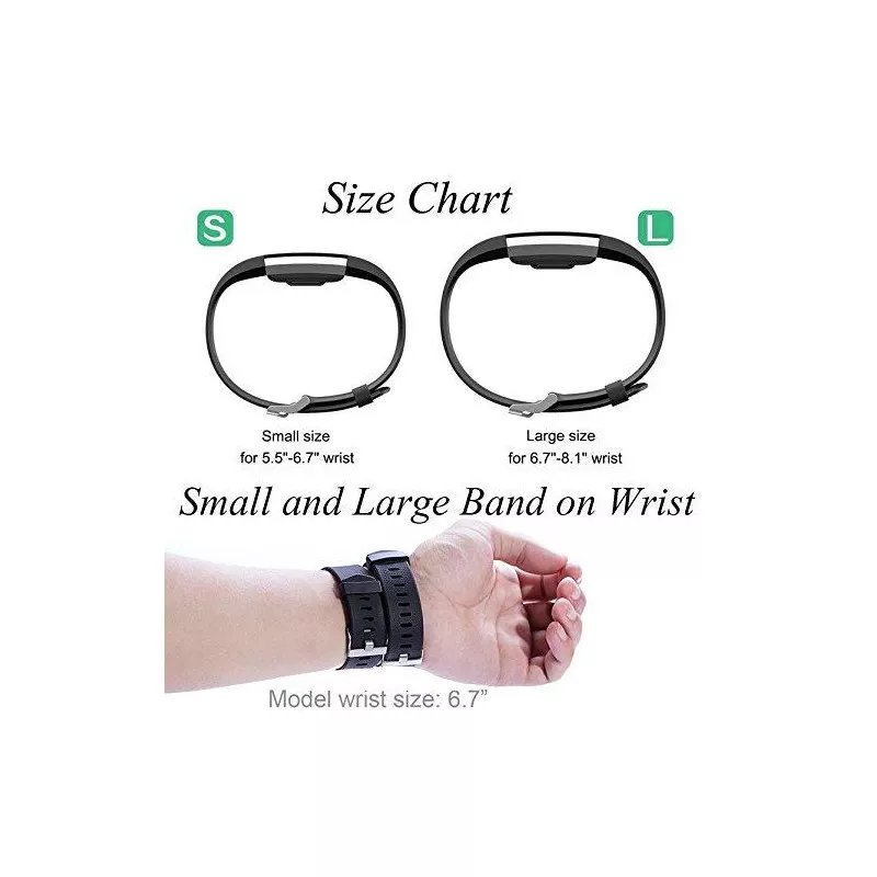 Ersatz-Armband Für Fitbit Charge 2 – Silikon, Verstellbar, Wasserdicht – Für Damen & Herren