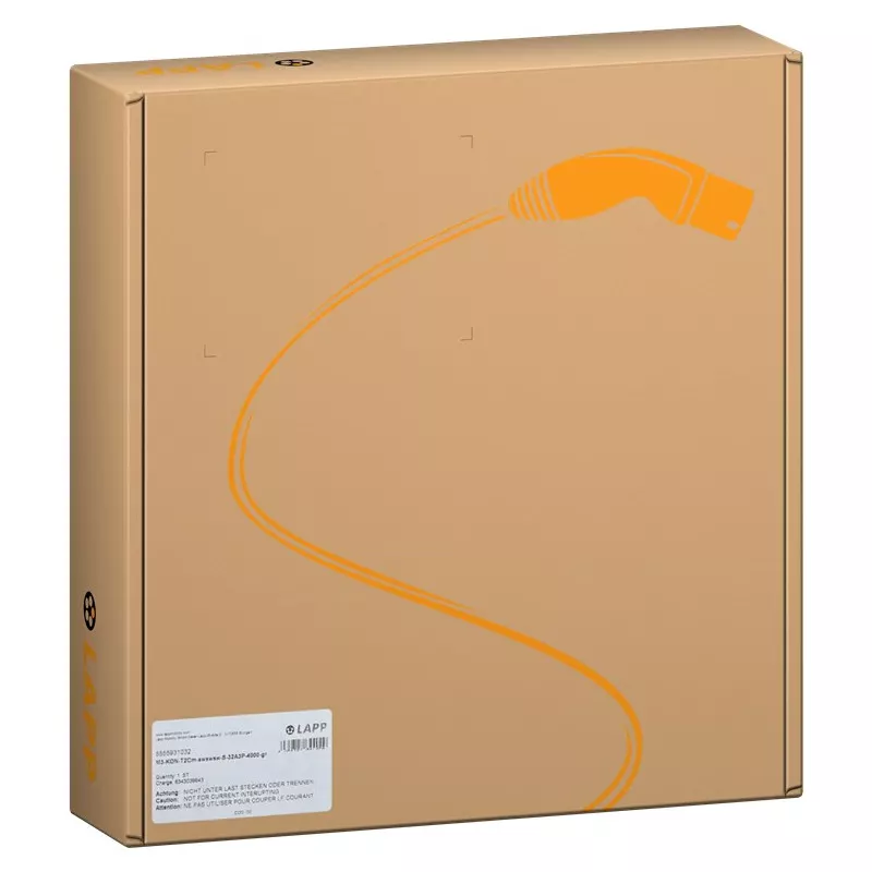 HELIX Komfort-Ladekabel Typ 2, bis zu 7,4 kW, 5 m, orange 