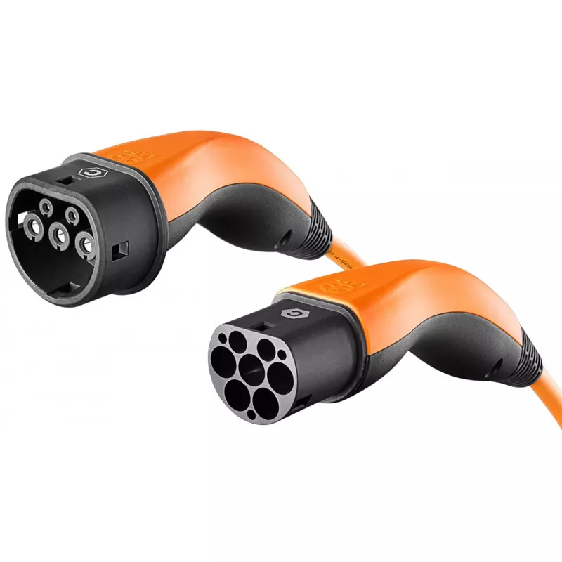 HELIX Komfort-Ladekabel Typ 2, bis zu 7,4 kW, 5 m, orange 