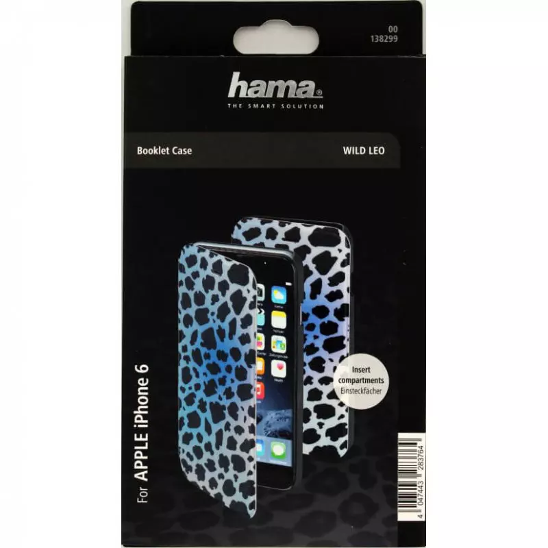 INF HAMA Portemonnaie Hlle DesignLine iPhone6 / 6S Leopard Blau