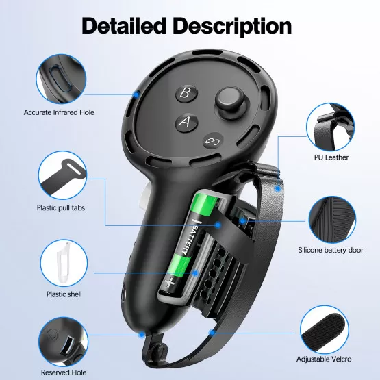 Qoosea 4in1 Schutzhülle Für Meta Quest 3 – Mit Headset-Abdeckung, Kameraschutz & Joystick-Kappen