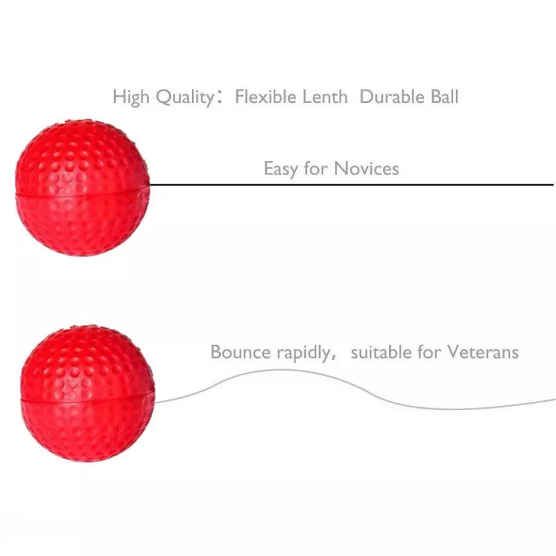 Produktbild von Sollee Boxball Ausrüstung,Box Reflexball Stirnband Set   Einsteigerfreundliches Reflexball Stirnband,Indoor Training, Boxzubehör, Stirnband Für Par