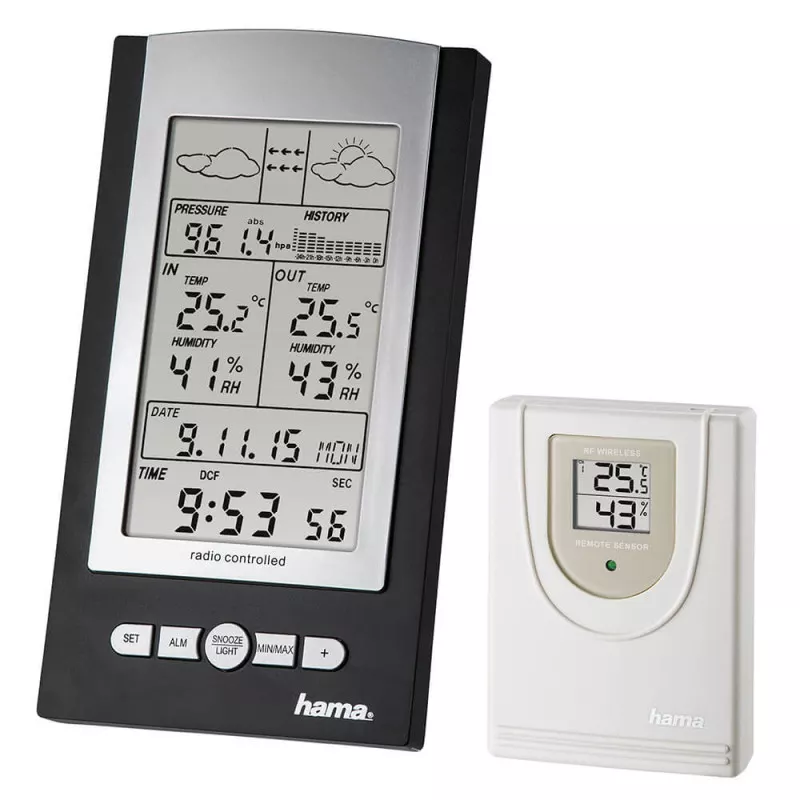 HAMA Wetterstation EWS-800 Schwarz