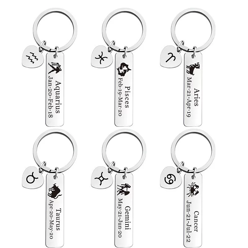 INF 6-teiliges Schlüsselanhänger-Set aus Edelstahl model 2