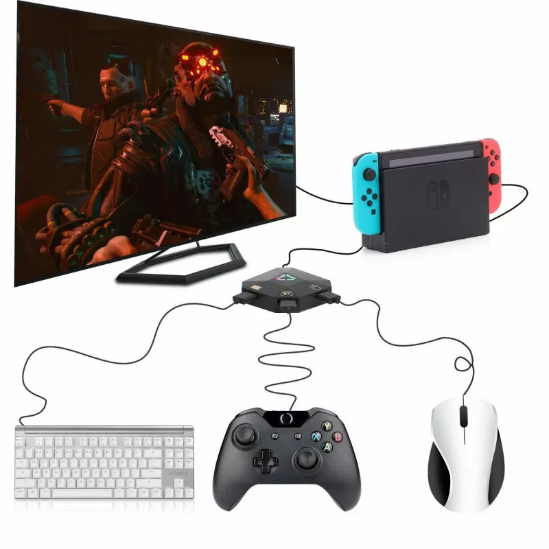 Maus Und Tastatur Für Nintendo Switch INF Maus Tastatur Konverter für Nintendo Switch/PS3/PS4/Xbox One/Xbox