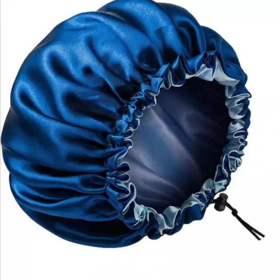 Satin-Schlafhaube – Verstellbar, Für Nächtliche Haarpflege, Einfarbig, Ca. 78 Cm Lang