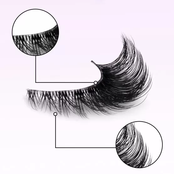 INF 10 Paar 3D-Wimpern im Cat-Eye-Stil