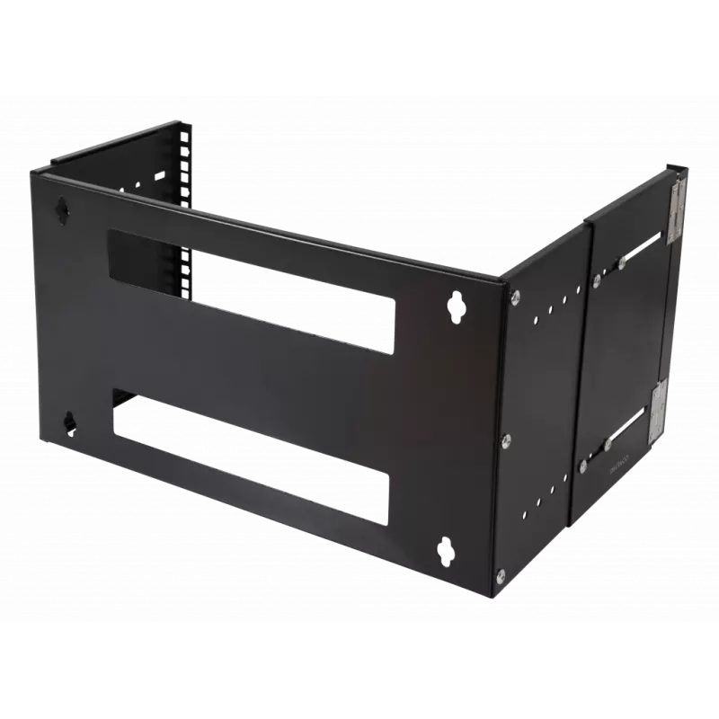 1 HE Fachboden - Perforiertes Universal Rack Montage Regal für 19 Zoll Netzwerkschränke - Passiv Belüftet - Heavy Duty- Tragkraft 20 kg - 40cm Tiefe, Schwarz