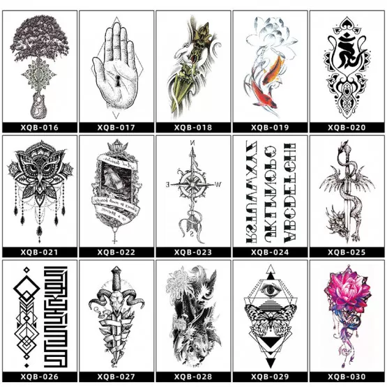 Weiße Temporäre Tattoo-Aufkleber | Wasserdicht, Einfach Anzuwenden, Hält 3–5 Tage | Viele Designs Verfügbar