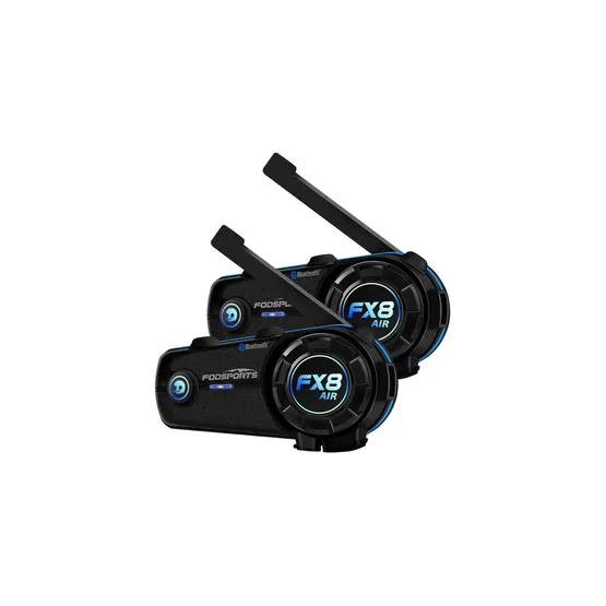 Produktbild von INF Fodsports FX8 Air Motorrad-Gegensprechanlage, 2er-Pack (schwarz