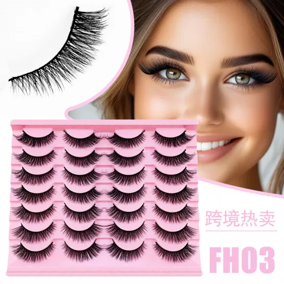 INF Black Terrier Lashes FH03 (14 Paar) - Natrliche & Voluminse 3D