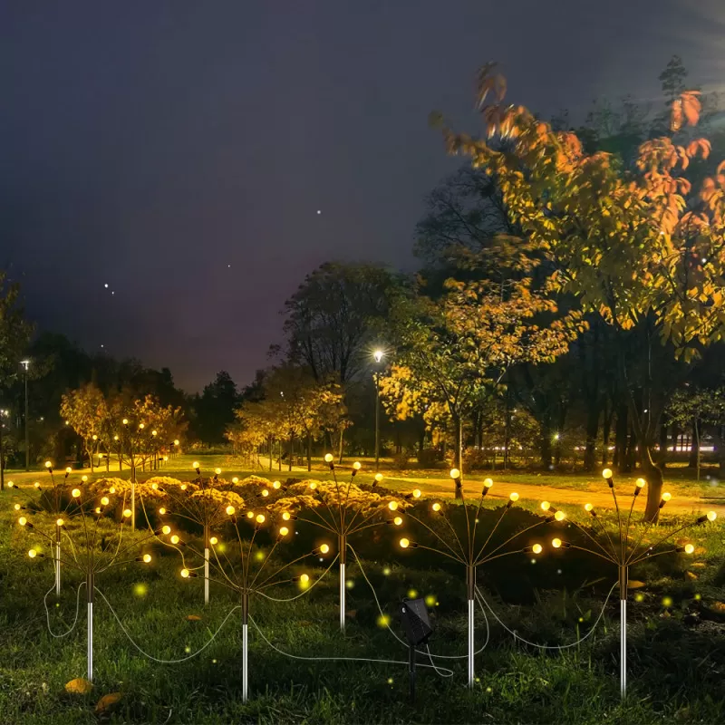 INF Solarbetriebene Gartenbeleuchtung Firefly mit 8 LED-Leuchten im