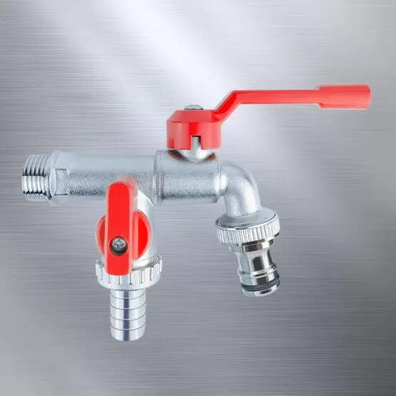 T & S Messing Wasserhahn 5 Afl10 – Mit Vor-Spül-Add-On & 25,4 Cm Schwenkbarem Auslauf | Für Gastronomie