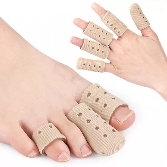 INF Kompatibel mit Zehenschutz mit Löchern 2,0x4,5cm, 5 Stück - Weicher SEBS-Faserschutz gegen Hornhaut und Reibung model 2