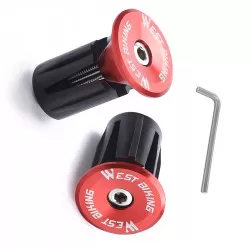 INF Aluminiumlegierung Fahrradlenker Endstopfen mit Schraubenschlüssel