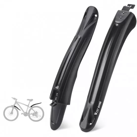 INF Schlanker schwarzer PP-Fahrrad-Schutzblech fr Mountainbikes