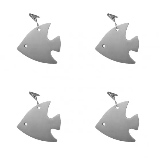 INF Set mit 4 Tischdeckenklammern aus Edelstahl