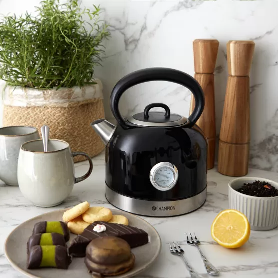 INF Wasserkocher Retro 1,7L VK401 Schwarz
