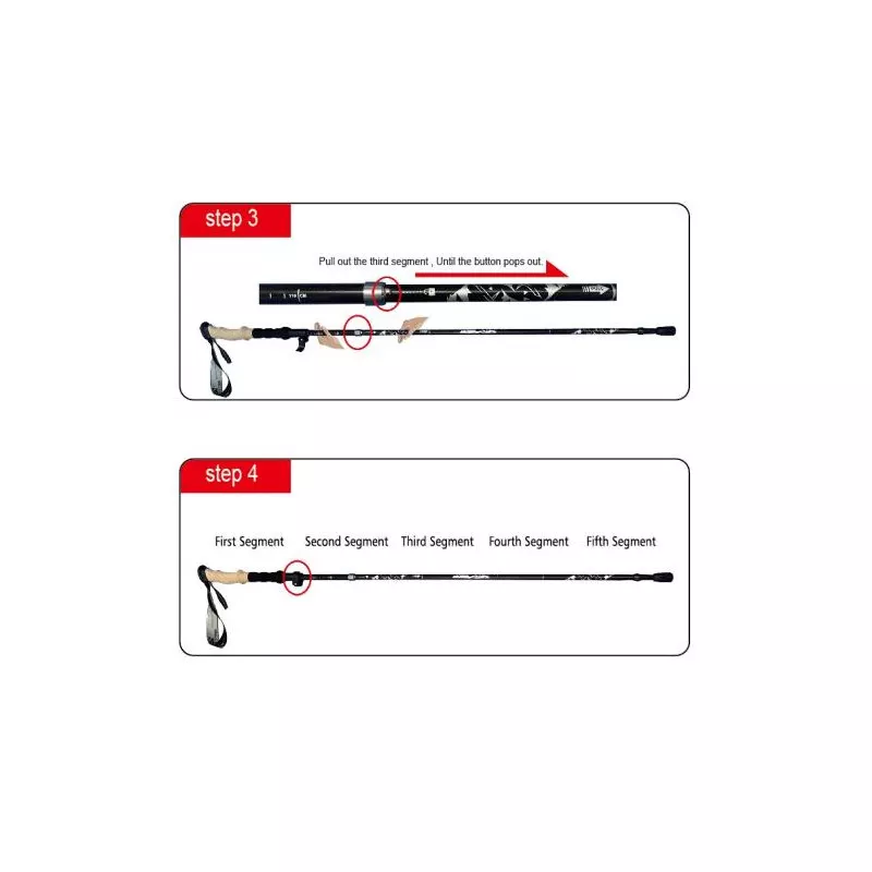 FOREST PILOT Trekkingstock Sassafras-Holz - Verstellbar & Abnehmbar