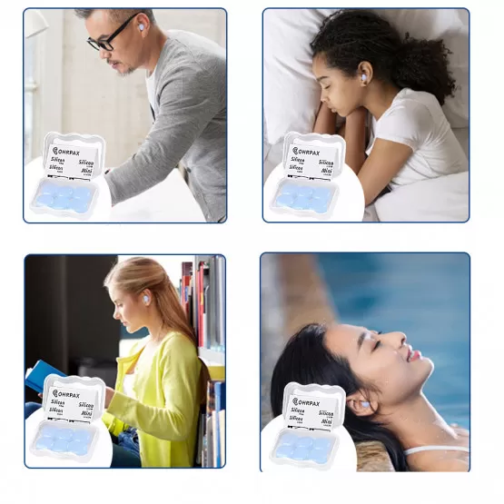 Zocipro 3 Paar Wasserdichte Silikon-Ohrstöpsel – Wiederverwendbar, Ergonomisch, Ideal Zum Schwimmen & Duschen Wiederverwendbare Ohrstöpsel