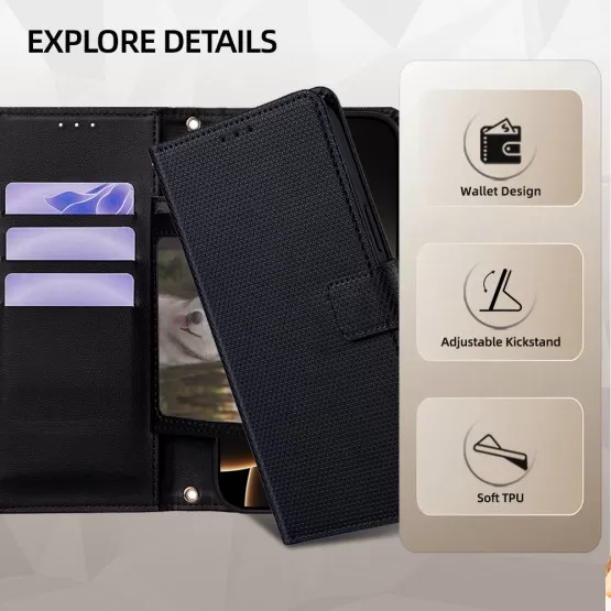 INF Leder Flip Case Handyhlle fr Kompatibel mit iPhone 13 mit