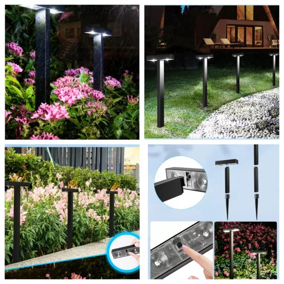 INF Solarbetriebene Waage Lampe Weißes Licht für Garten & Rasen