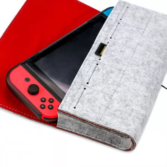 INF Filz-Aufbewahrungstasche fr Nintendo Switch  Tragetasche mit groem