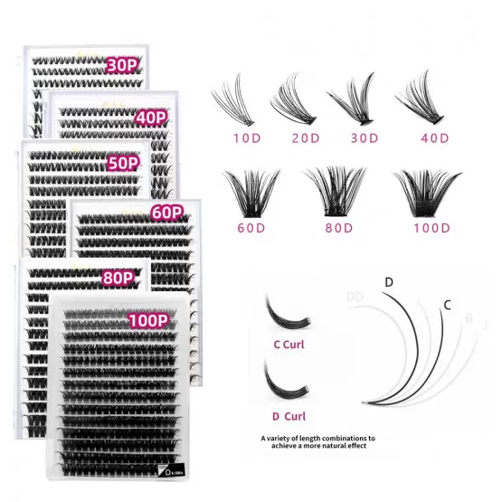 Eye Candy Wimpern Nr. 015 Schwarz – Natürlicher Look, Inkl. Kleber Mit Applikator, Handgefertigt