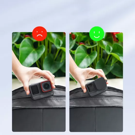 Objektivdeckel Für Insta360 GO 3S (2 Stück) - Silikon-Schutz Für Kameraobjektiv, Schwarz & Weiß, Kratzfest & ölabweisend