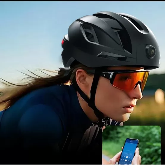 INF Bluetooth Outdoor Fahrradhelm mit 1080P Kamera & GPS  Intelligenter