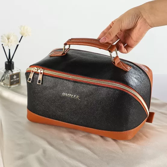 Trousse De Toilette De Voyage – Sac Cosmétique Portable En Nylon Mesh, Neuf