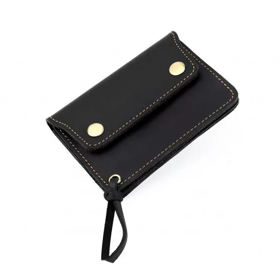 INF Echtes Leder Vintage Münzbeutel Handgefertigtes kurzes