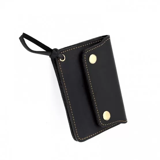 INF Echtes Leder Vintage Münzbeutel Handgefertigtes kurzes