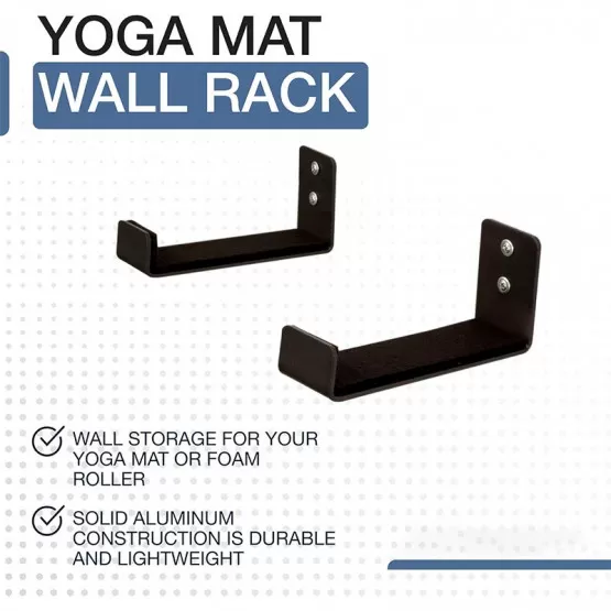 INF 2er-Set Yoga-Matten-Wandhalterung  Platzsparende