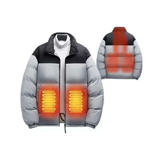 INF Beheizte Baumwolljacke: USB-betriebener warmer Wintermantel für
